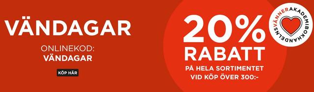 Vändagar - Få 20% rabatt på köp över 300 kr