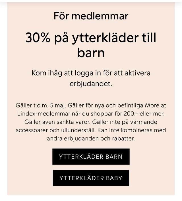 30% på ytterkläder till barn