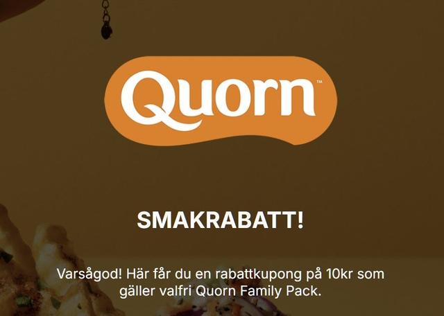 Få 10 kr rabatt på valfri Quorn Family Pack