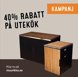 40% rabatt på utekök hos Muurikka