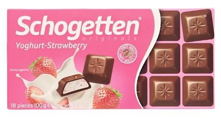 Schogetten Mjölkchoklad Yoghurt Jordgubbsfyllning 100g