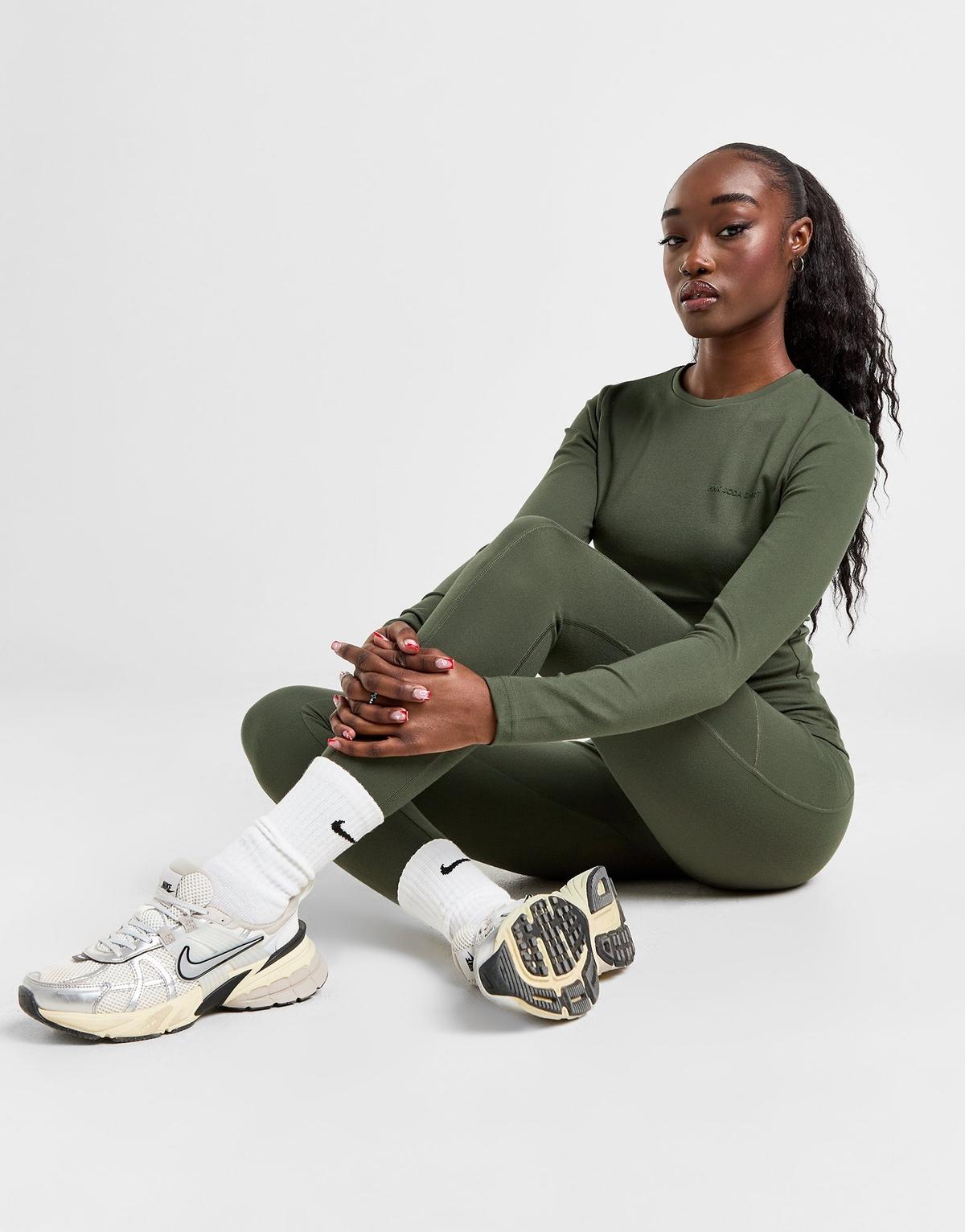 Sporty Green Pink Reign Long Sleeve Top