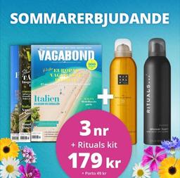 Prenumerera på Vagabond och få ett Rituals duschkit på köpet!
