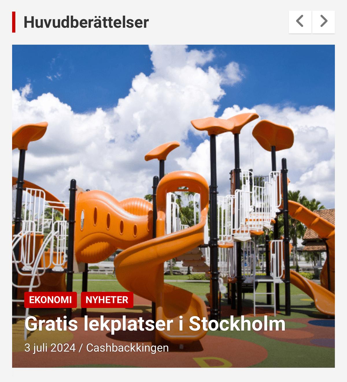 Kostnadsfria Lekplatser Runt Stockholm