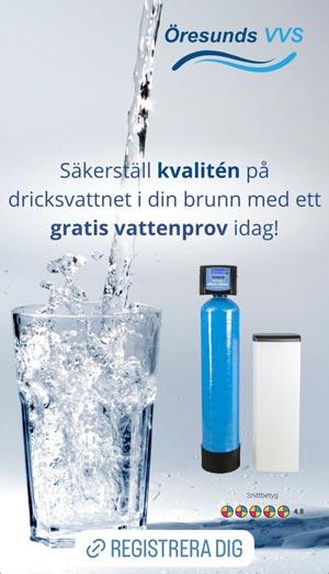 Gratis vattenprov från Öresunds VVS