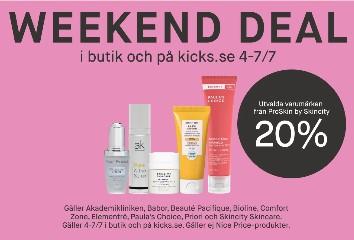 KICKS - 20% på utvalda varumärken inom professionell hudvård