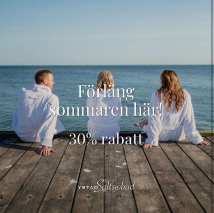 Ystad Saltsjöbad 30 % rabatt på utvalda dagar