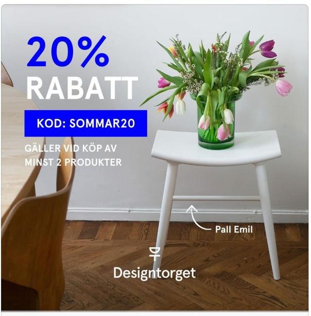 Designtorget 20 % när du köper 2 varor
