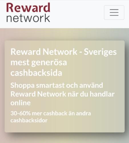 Reward Network - Cashback på dina online köp du gör