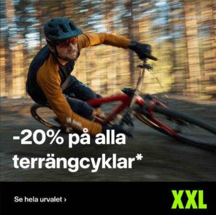 XXL: 20 % på alla terrängcyklar