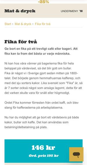 Fika Upplevelse för Två - 146 kr