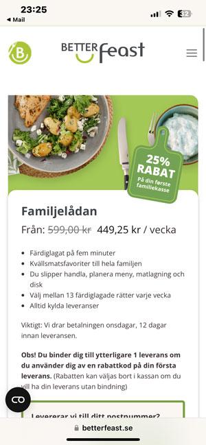 Familjelådan | Färdiglagad matkasse till hela familjen