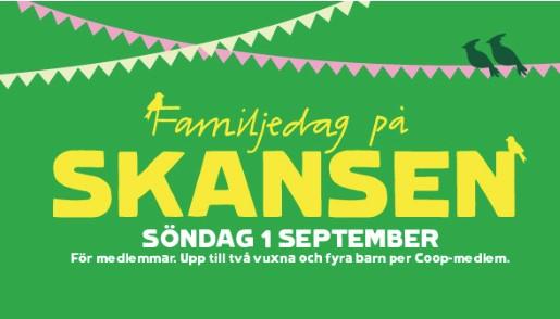 Fri entré till Familjedag på Skansen 1 september