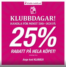 Guldfynd 25 % rabatt