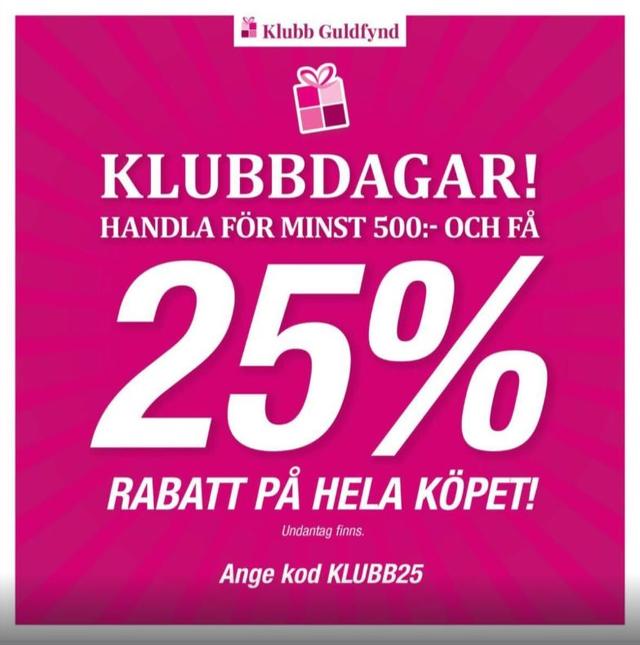 Guldfynd 25 % rabatt