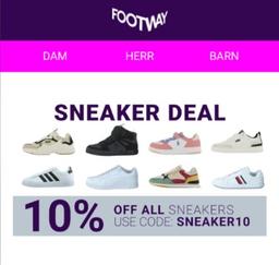 Footway 10 % rabatt på sneakers