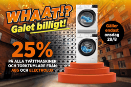 Power: 25 % på tvättmaskiner och torktumlare från Electrolux och AEG