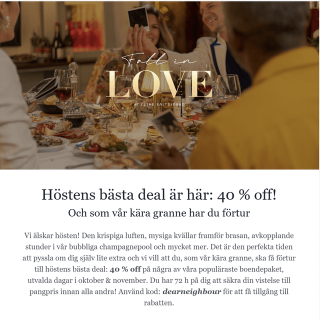 Ystad Saltsjöbad 40 % rabatt