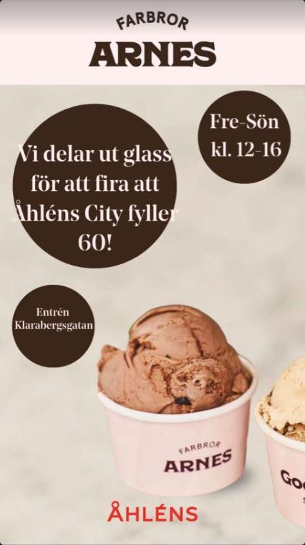 Åhléns City fyller 60 år - få en glass!