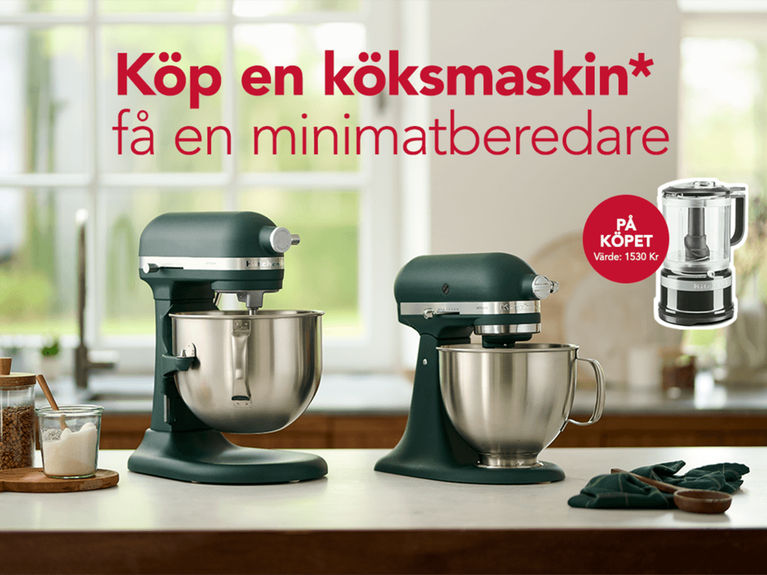 Matberedare på köpet när du köper KitchenAid Artisan köksmaskin