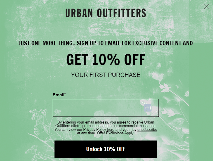 Urban Outfitters 10 % rabatt