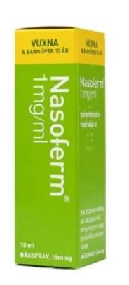 Nasoferm, nässpray, lösning 1 mg/ml 10 ml