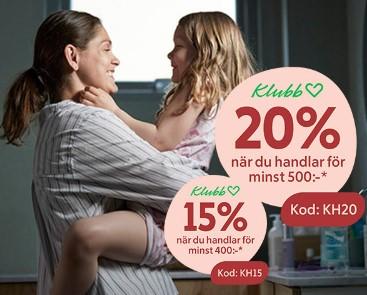 15-20% rabatt hos Apotek Hjärtat