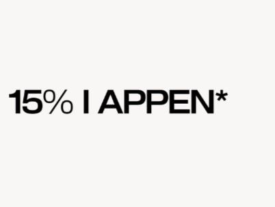 15% rabatt i H&Ms app