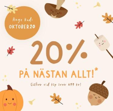 20% rabatt på nästan allt hos Babyland