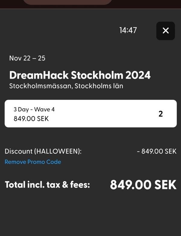 Dreamhack Stockholm 22-25 November
