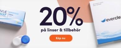 20% rabatt på linser och tillbehör hos Lenson