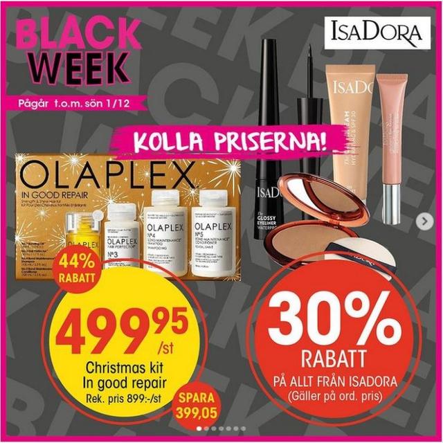 EKO Stormaknad - rabatt på Olaplex och Isadora