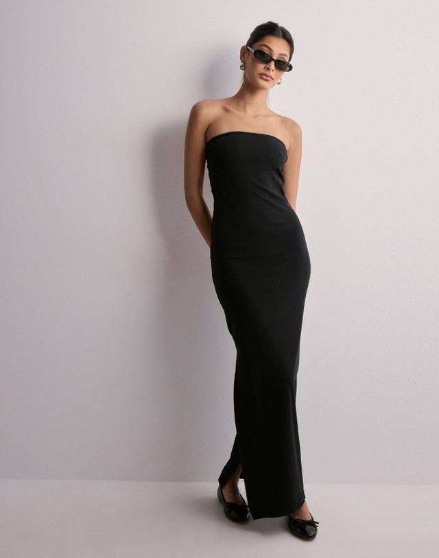 Pieces PCRUKA Black Maxi Tube Dress