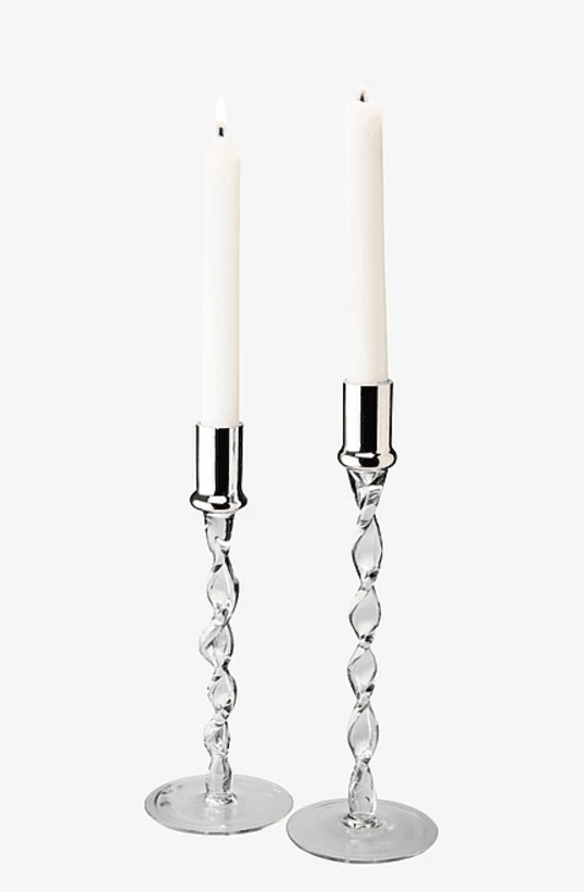 Dorre Twist Ljusstake 2-pack Transparent