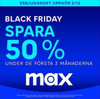 Få 50% rabatt på Max under de 3 första månaderna