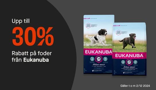 30 % rabatt på foder från Eukanuba