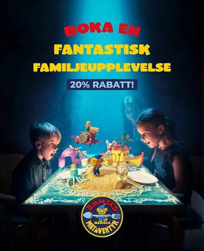 20% på Bamses Magiska Matäventyr på Kolmården