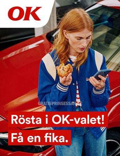 Rösta och få en gratis fika på OKQ8
