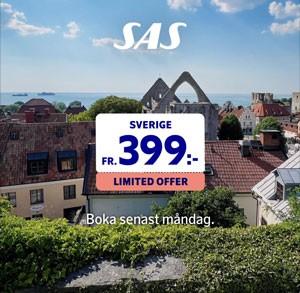 SAS - kampanjpriser på resor inom Skandinavien