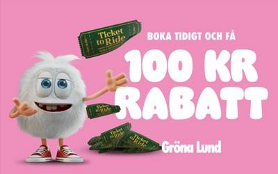 Gröna Lund - boka tidigt och få 100 kr rabatt