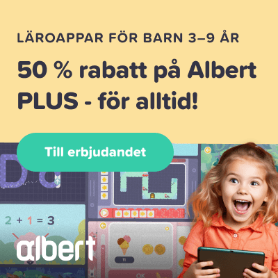 Albert PLUS gratis till 29/6 + 50 % för alltid!