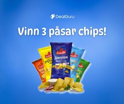 Måndagstävling: Vinn 3 påsar Estrella-chips
