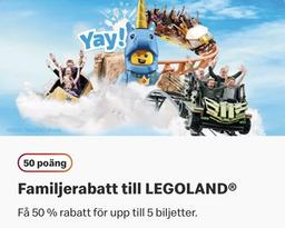Upp till 50 % rabatt på LEGOLAND i McDonald´s-appen