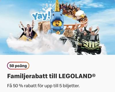 Upp till 50 % rabatt på LEGOLAND i McDonald´s-appen