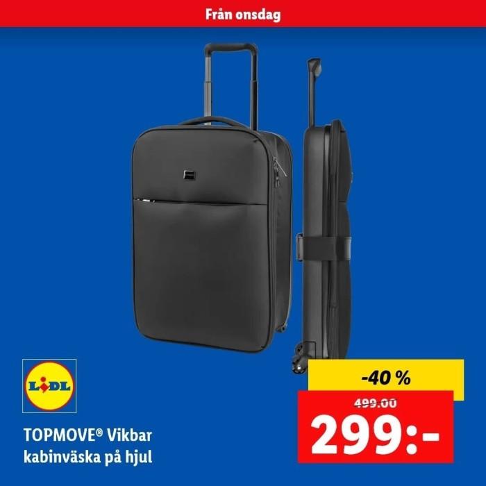 Lidl - Kompakt vikbar resväska med hjul