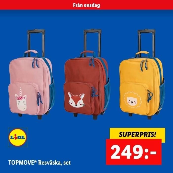 Lidl - Barnresväska 3 modeller
