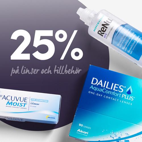 25% på alla linser hos Lenson
