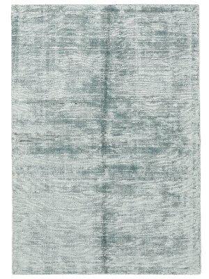 Rugvista matta i viskos, 140 X 200 cm, blå / grå, handloom, 5