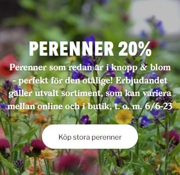 Blomsterlandet 20% på perenner