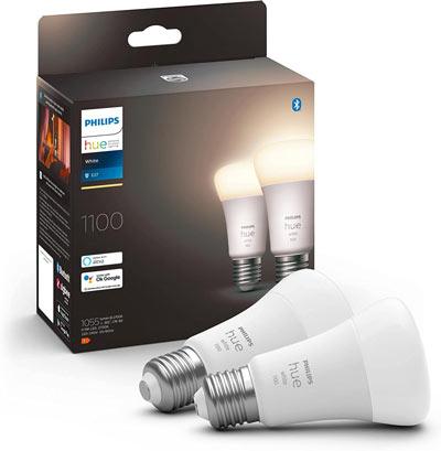 Philips Hue White ljuskälla E27 - 2-pack - LED 9.5W A60